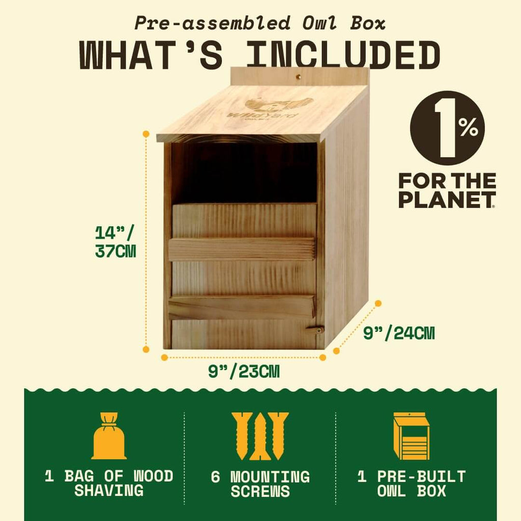 Wooden Owl Nesting Box – Safe Shelter for Screech, Saw-Whet & Boreal Owls | Natural Rodent Control