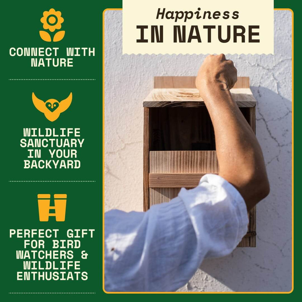 Wooden Owl Nesting Box – Safe Shelter for Screech, Saw-Whet & Boreal Owls | Natural Rodent Control