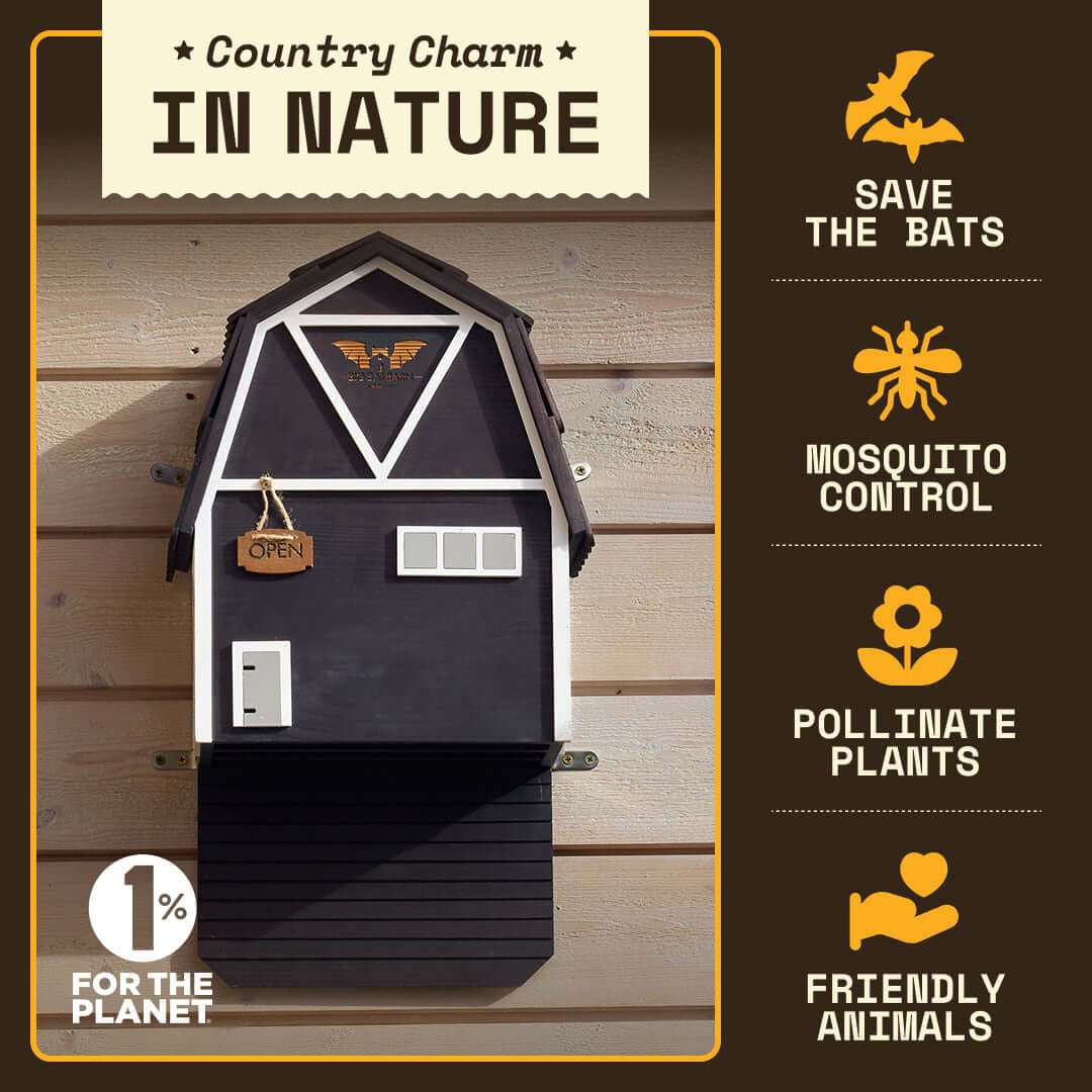 3-Chamber Black Cedar Bat House – Holds 150 Bats | Big Bat Barn | Natural Mosquito Control