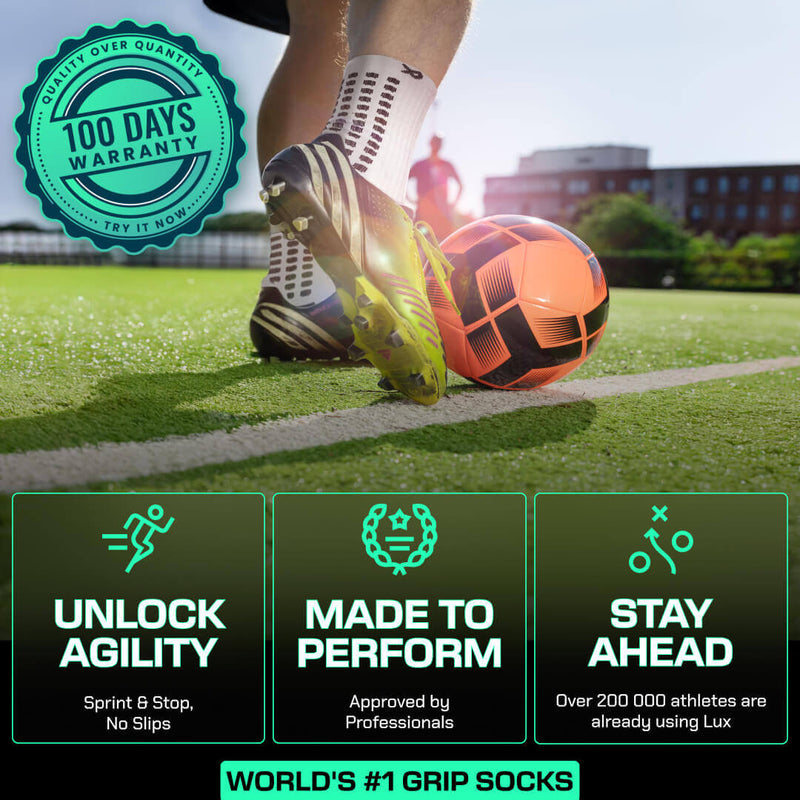 LUX Grip Socks Football – Calf Socks Multipack White