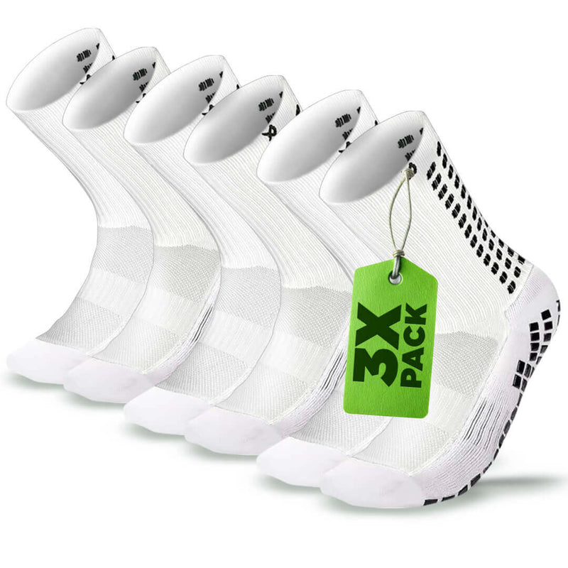 LUX Grip Socks Football – Calf Socks Multipack White