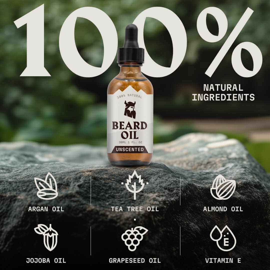 Beard Oil and Balm - Hydration & Styling Kit - Unscented