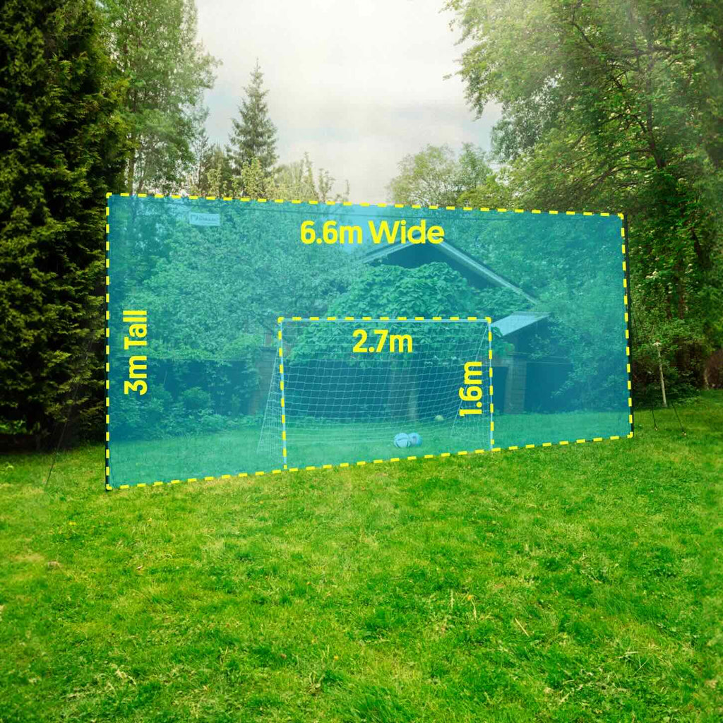 Soccer Goal with Rebounder & Backstop Net Trainer – Open Goaaal Standard