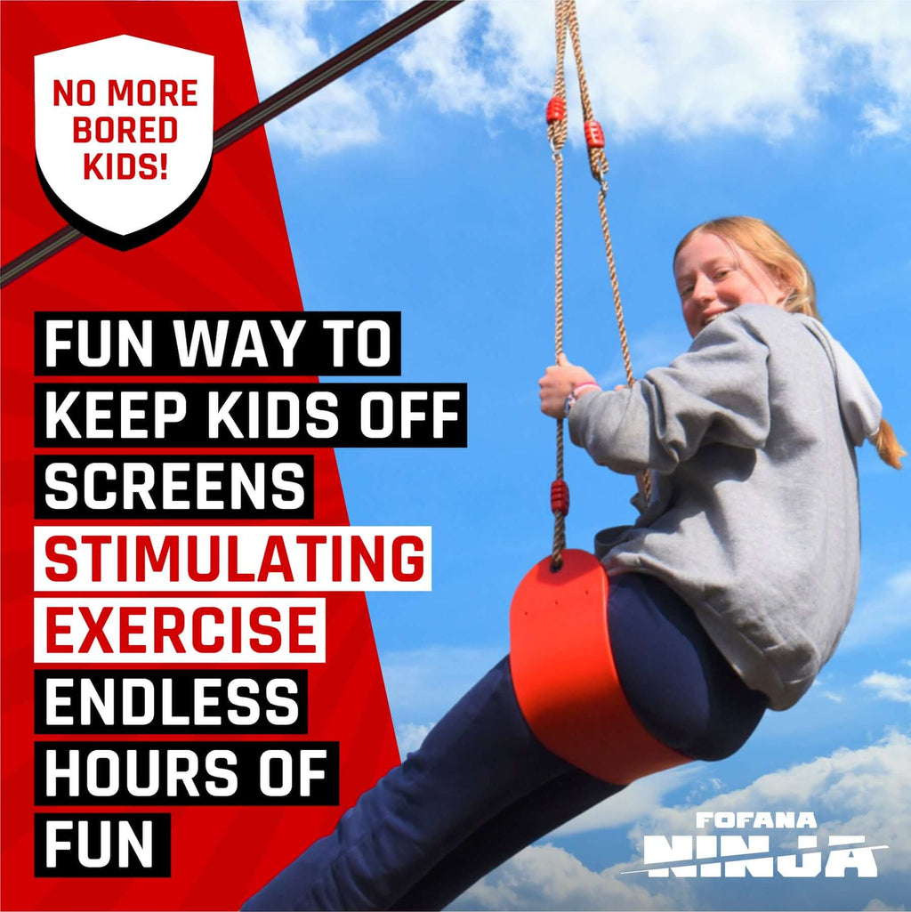 Fofana Ninja Slider Zipline Katrol Kit - 20m - 65Ft