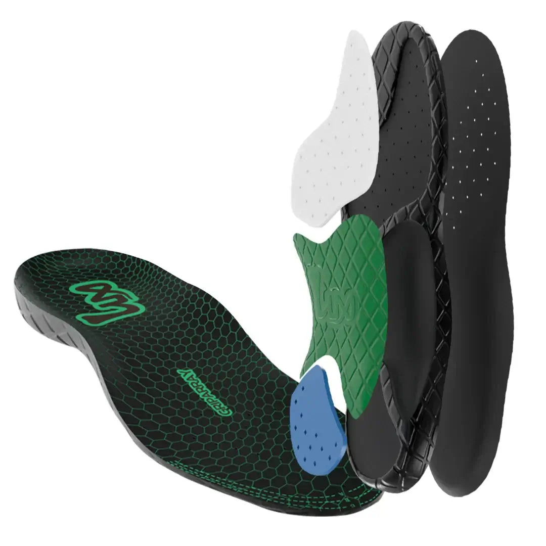 Sport Insoles - Lux Dual Grip™ with GripArray™ Technology - Low (0.85") / Large / Black