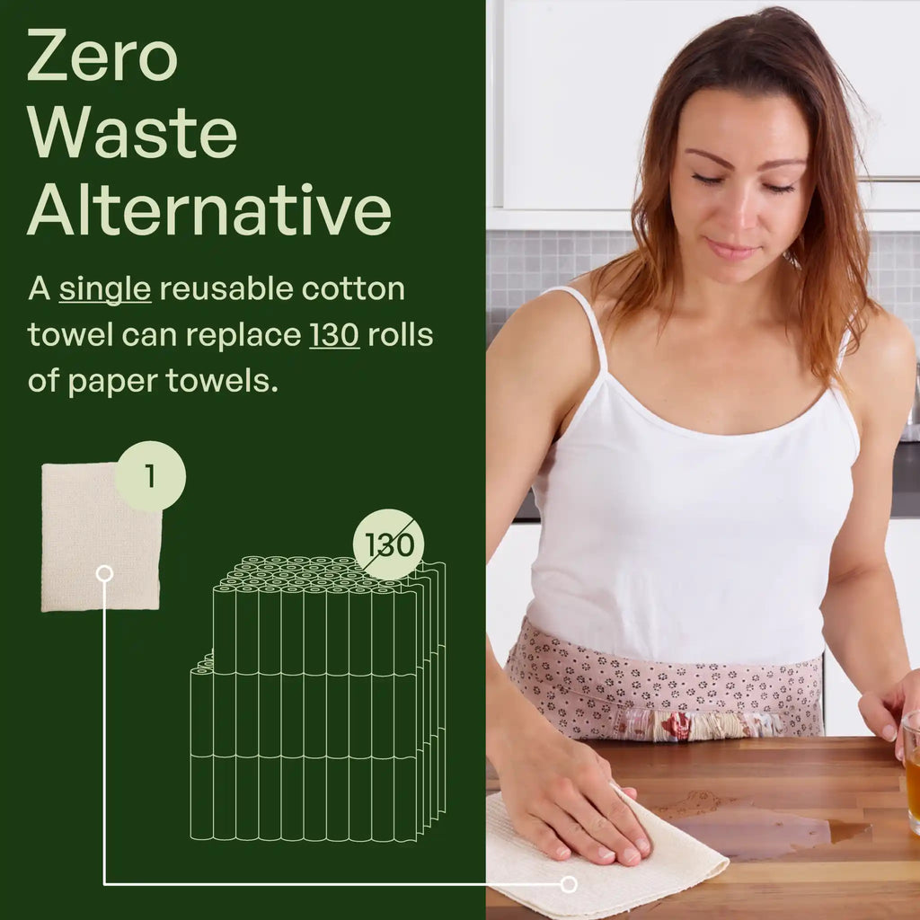 Reusable Paper Towels – Eco-Friendly, Washable & Long-Lasting - 10 pcs