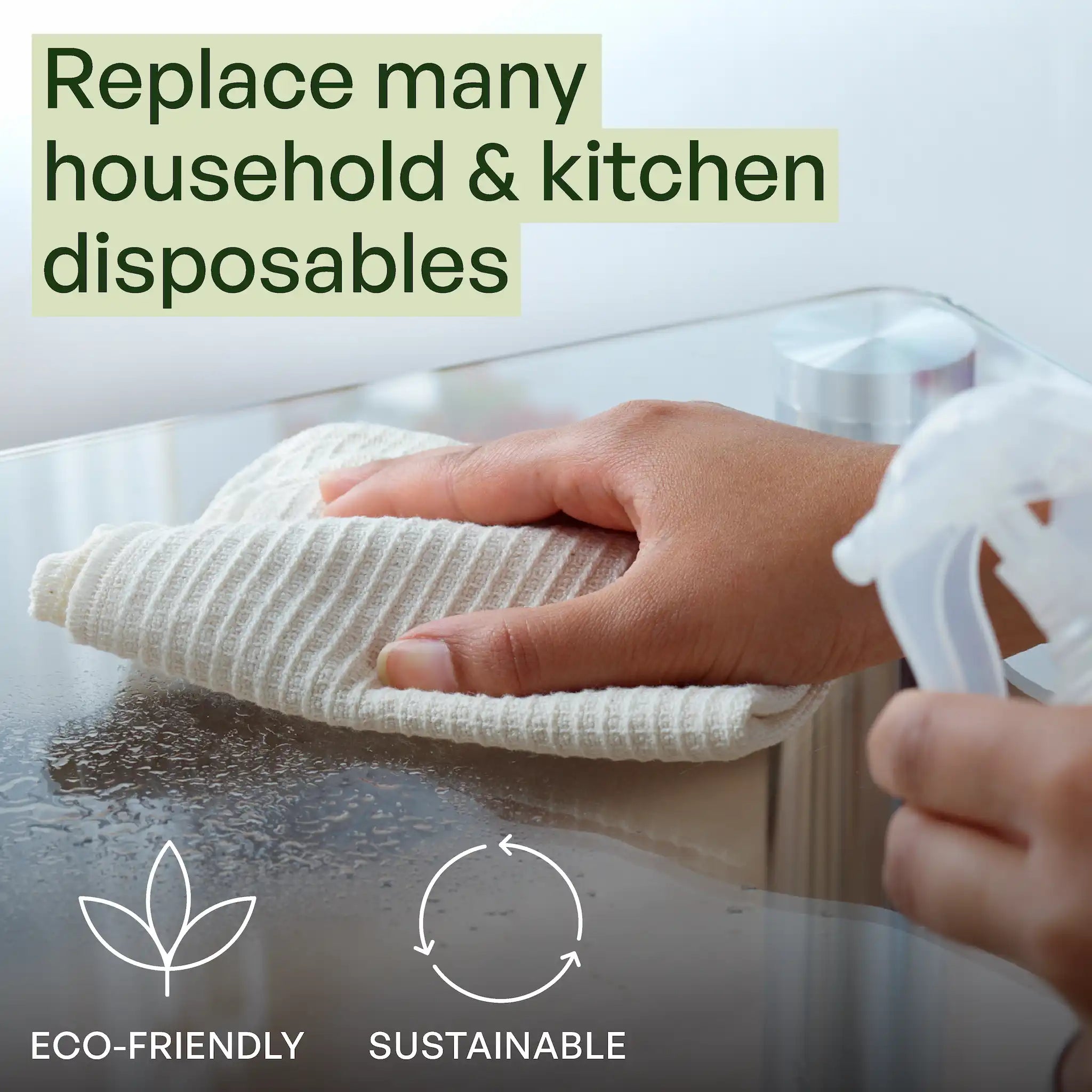 Reusable Paper Towels – Eco-Friendly, Washable & Long-Lasting - 10 pcs