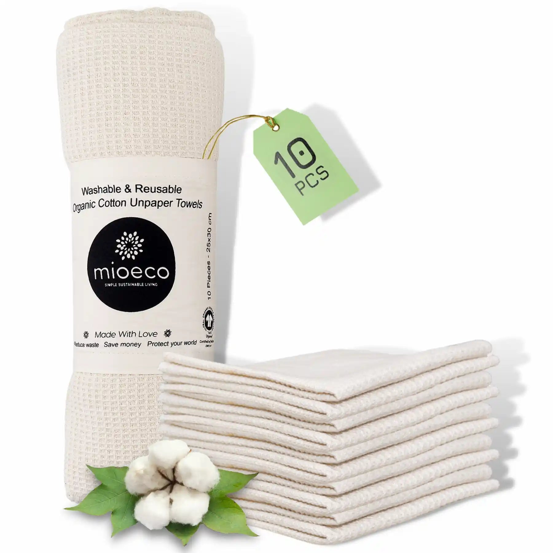Reusable Paper Towels – Eco-Friendly, Washable & Long-Lasting - 10 pcs