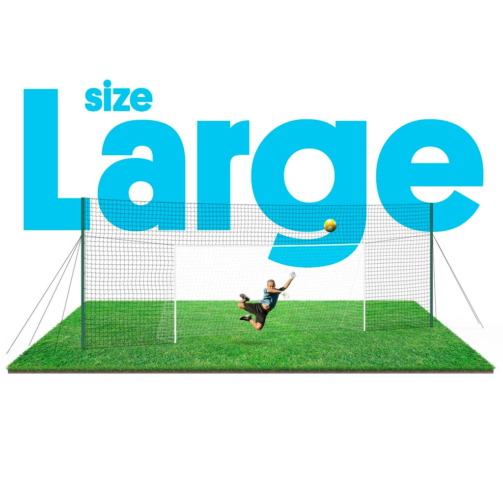 Soccer Goal with Rebounder & Backstop Net Trainer – Open Goaaal Large