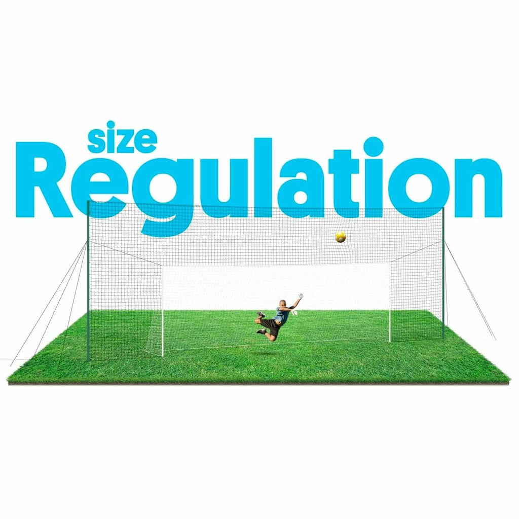 Soccer Goal with Rebounder & Backstop Net Trainer – Open Goaaal Regulation