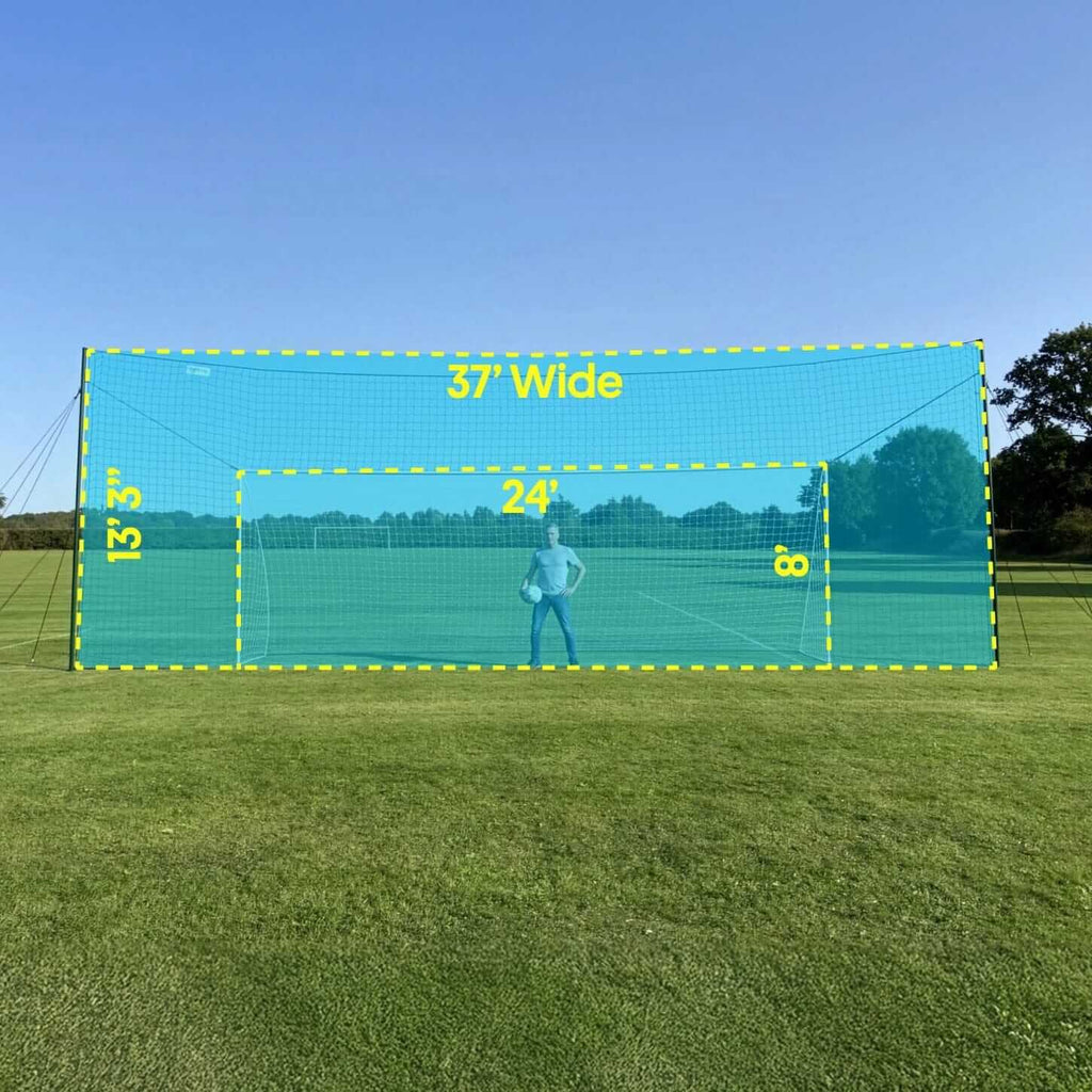 Soccer Goal with Rebounder & Backstop Net Trainer – Open Goaaal Regulation