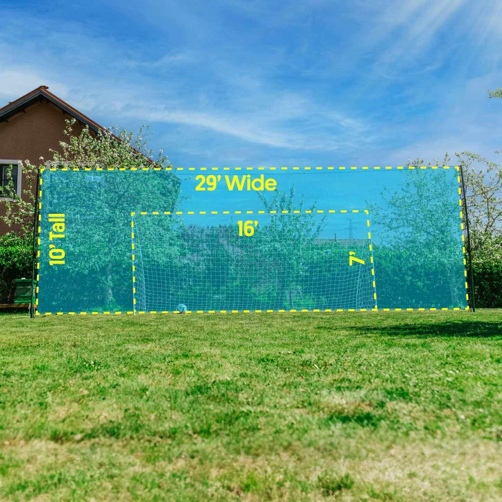 Soccer Goal with Rebounder & Backstop Net Trainer – Open Goaaal Large