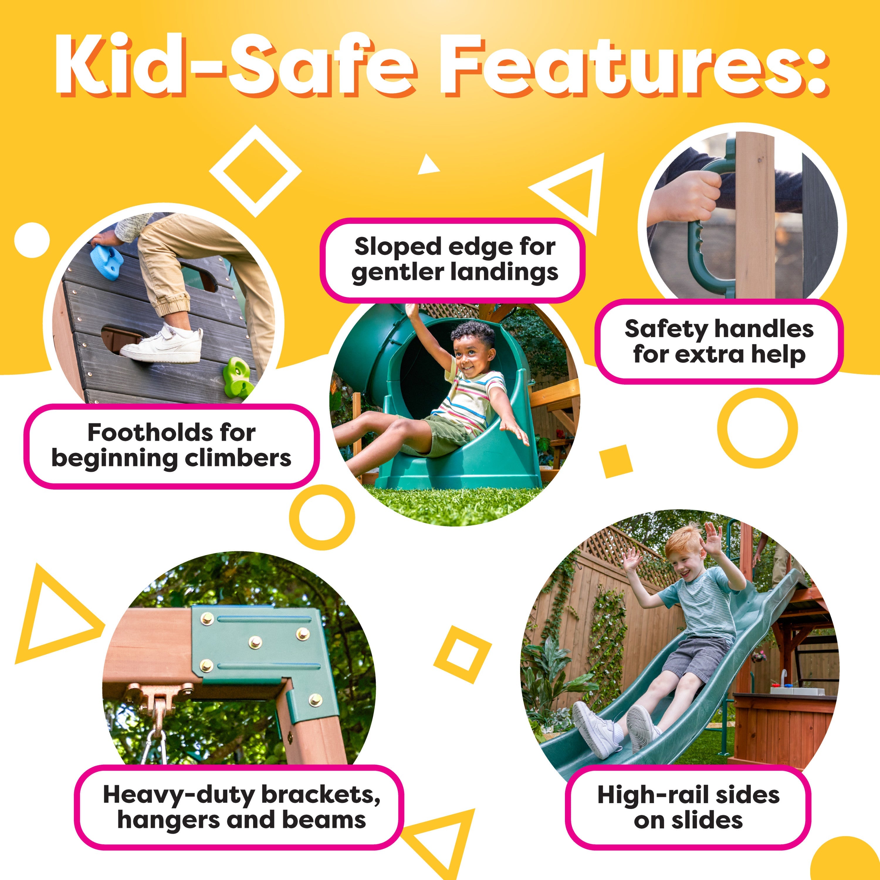 KidKraft Cozy Escape Spielturm mit Rutsche – Zweistöckiges Outdoor Klettergerüst mit Tunnelrutsche, Kletterwand & Spielküche