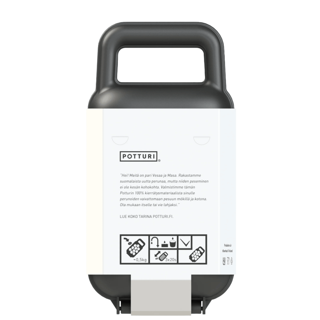 Potturi potato washer 100% recycled plastic - black