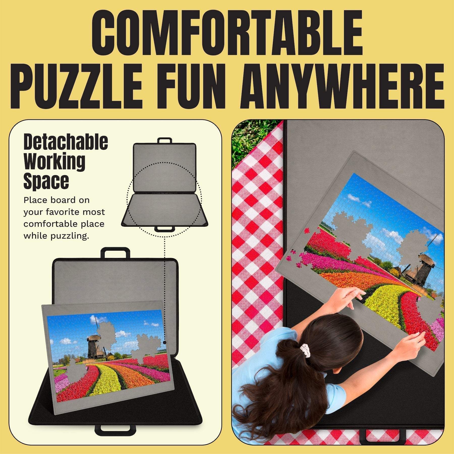 Puzzle Ready Portable Puzzle Caddy 1500 pcs - 6 sorting trays