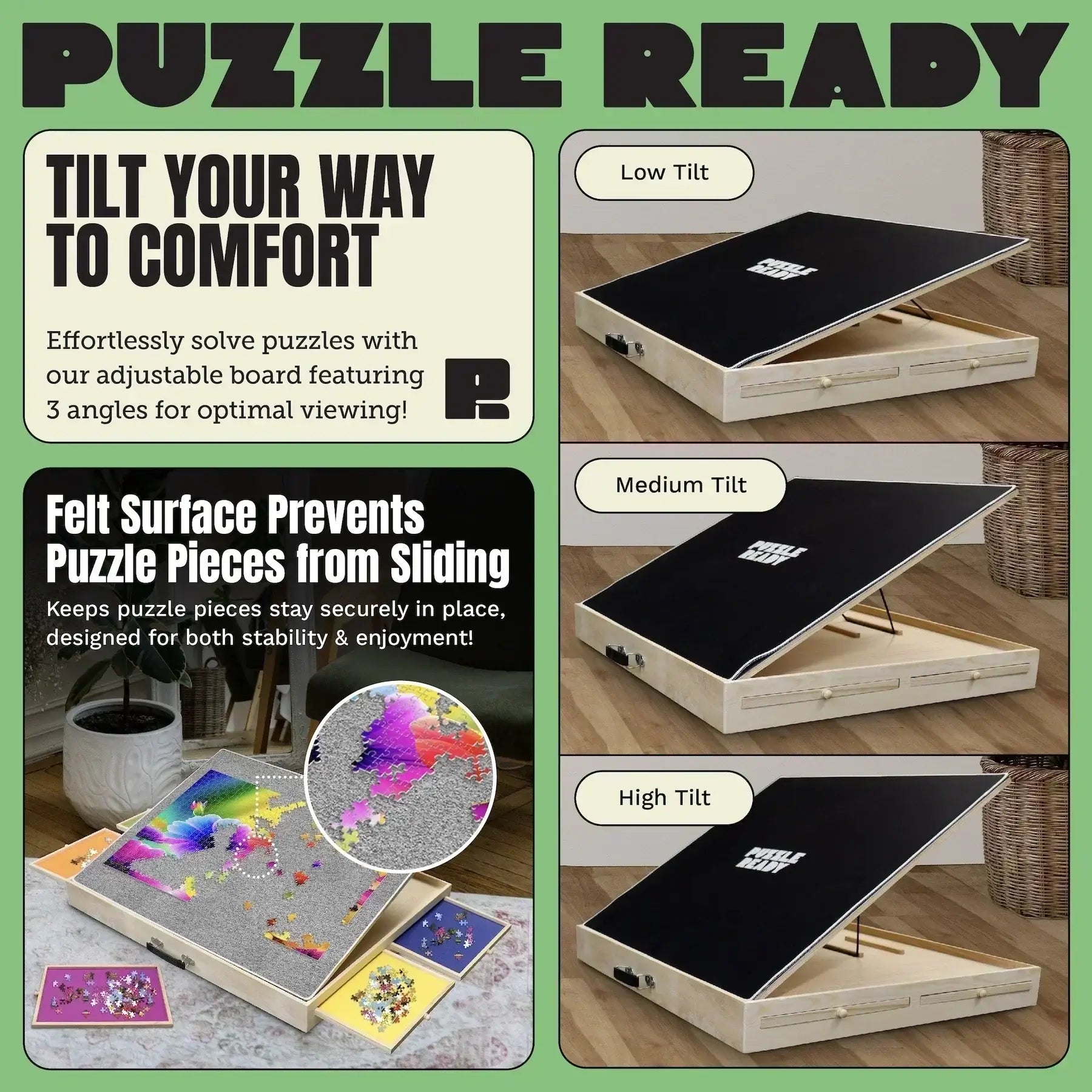 Puzzle Ready pusselbräda med lutningsfunktion - 1500 bitar