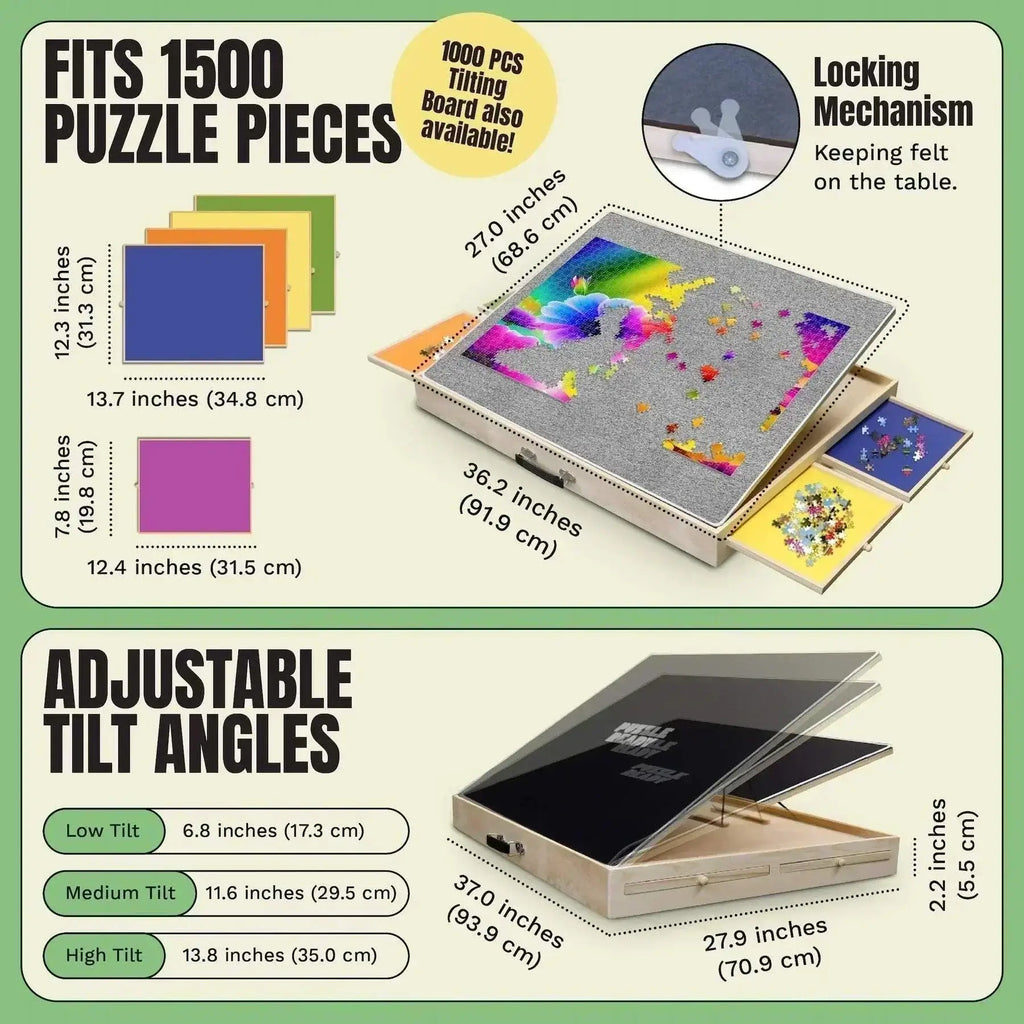 Puzzle Ready pusselbräda med lutningsfunktion - 1500 bitar