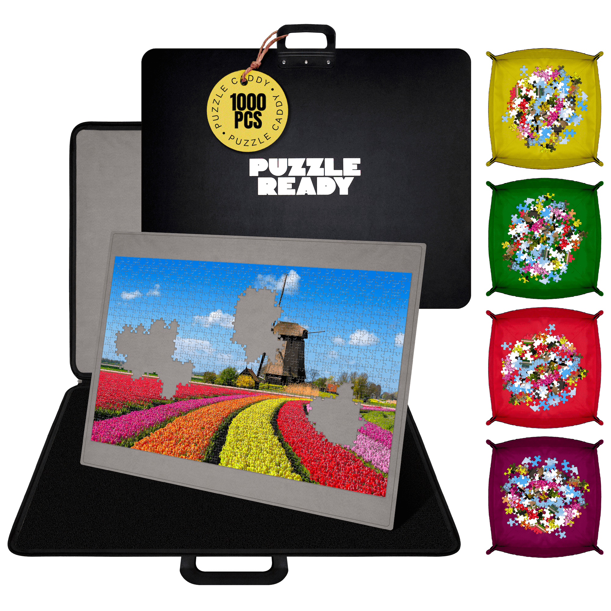 Puzzle Ready Portable Puzzle Caddy 1000 pcs - 4 sorting trays