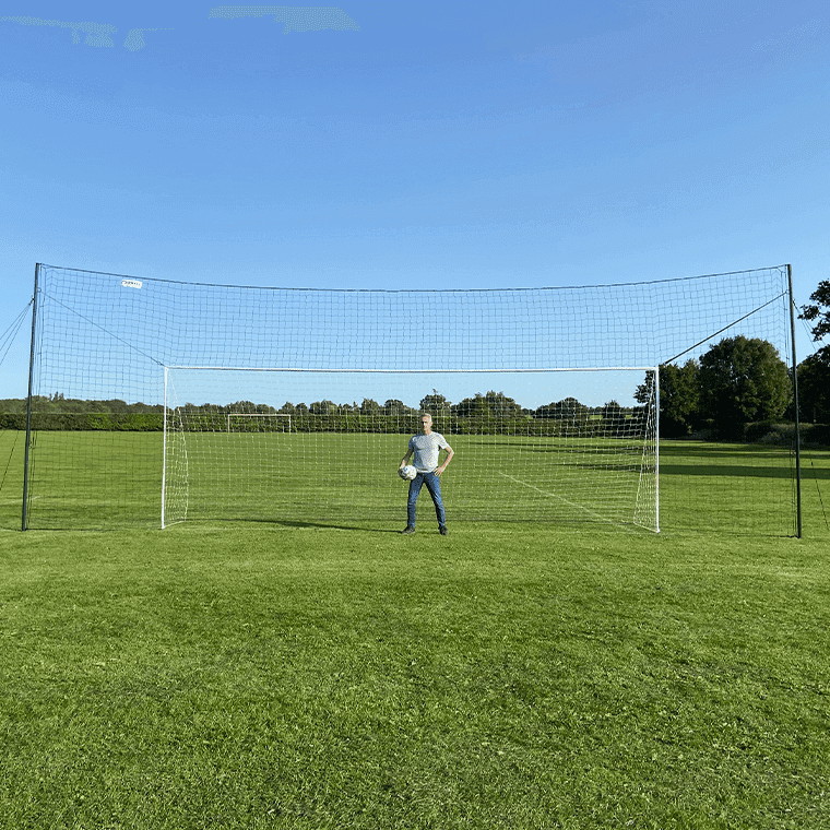 Soccer Goal with Rebounder & Backstop Net Trainer – Open Goaaal Regulation