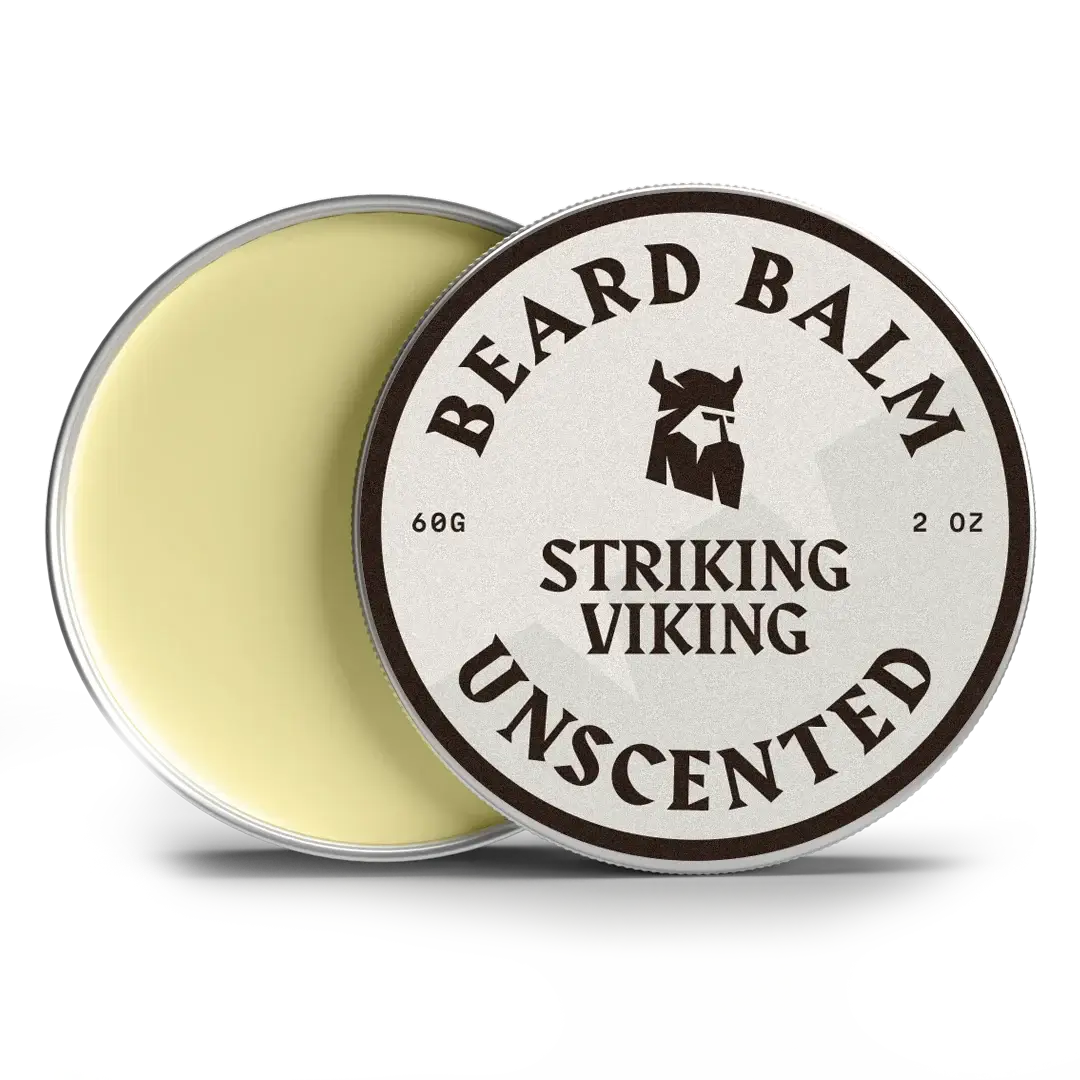 Beard Balm Unscented by Striking Viking, 2oz tin.