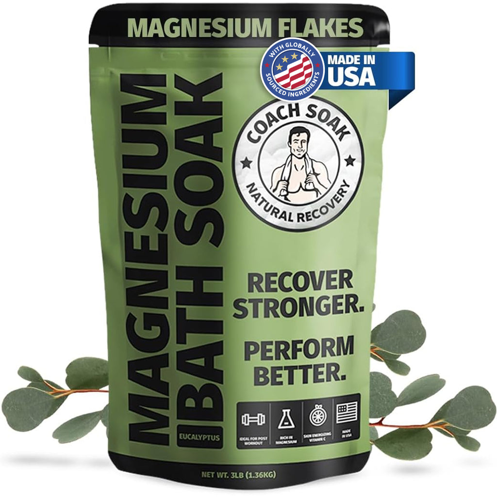 Coach Soak Recovery Bath Soak – Post Workout Magnesium Flakes - Eucaluptus Tea Tree