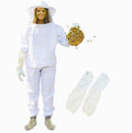 Professional Bee Suit for Men and Women - Beekeeping Outfit Beekeeper Unisex Suit with Protective Bee Jacket with Hood, Pants, Gloves for Backyard and Bee Keeper