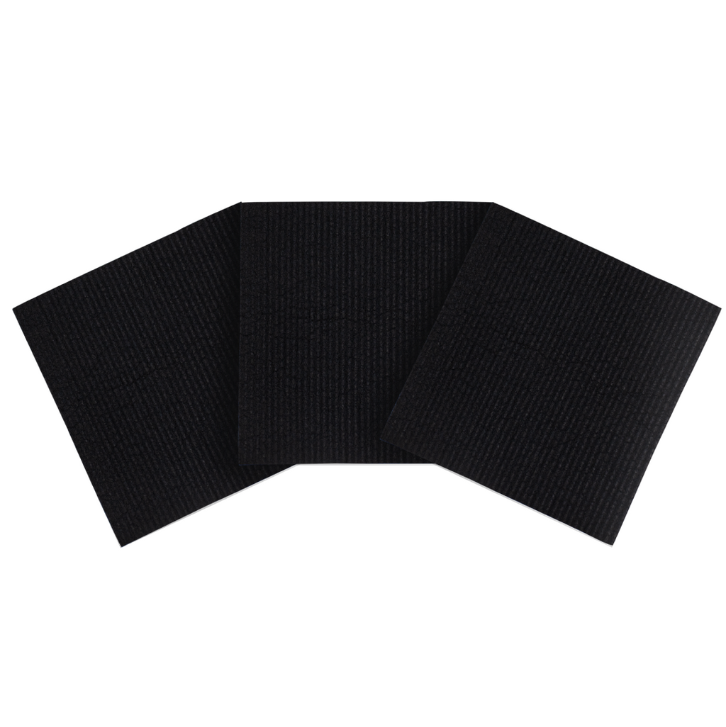 Happy Sinks Swedish Dishcloth Set - Black - 3pcs