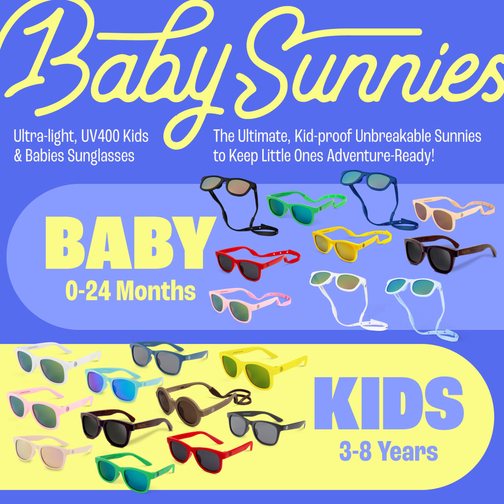 BABY SUNNIES Toddler Sunglasses - Neon Green, Ages 2-8 - Polarized & UV Protection Sunglasses for Kids - Flexible Frame for Kids Travel Essentials - Ideal Toddler Gifts Age 2-3