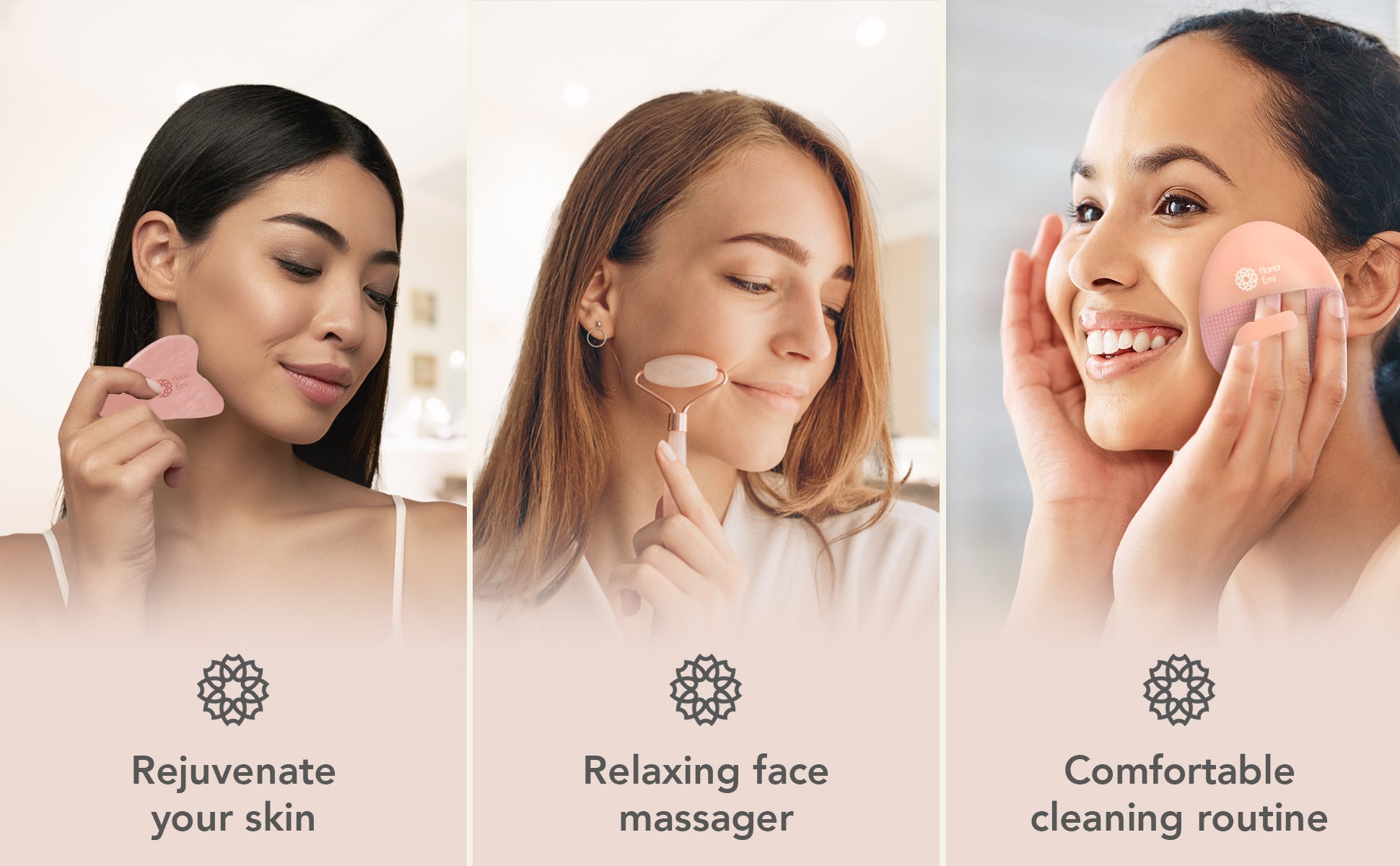 HanaEmi Rose Quartz Roller (EU only)