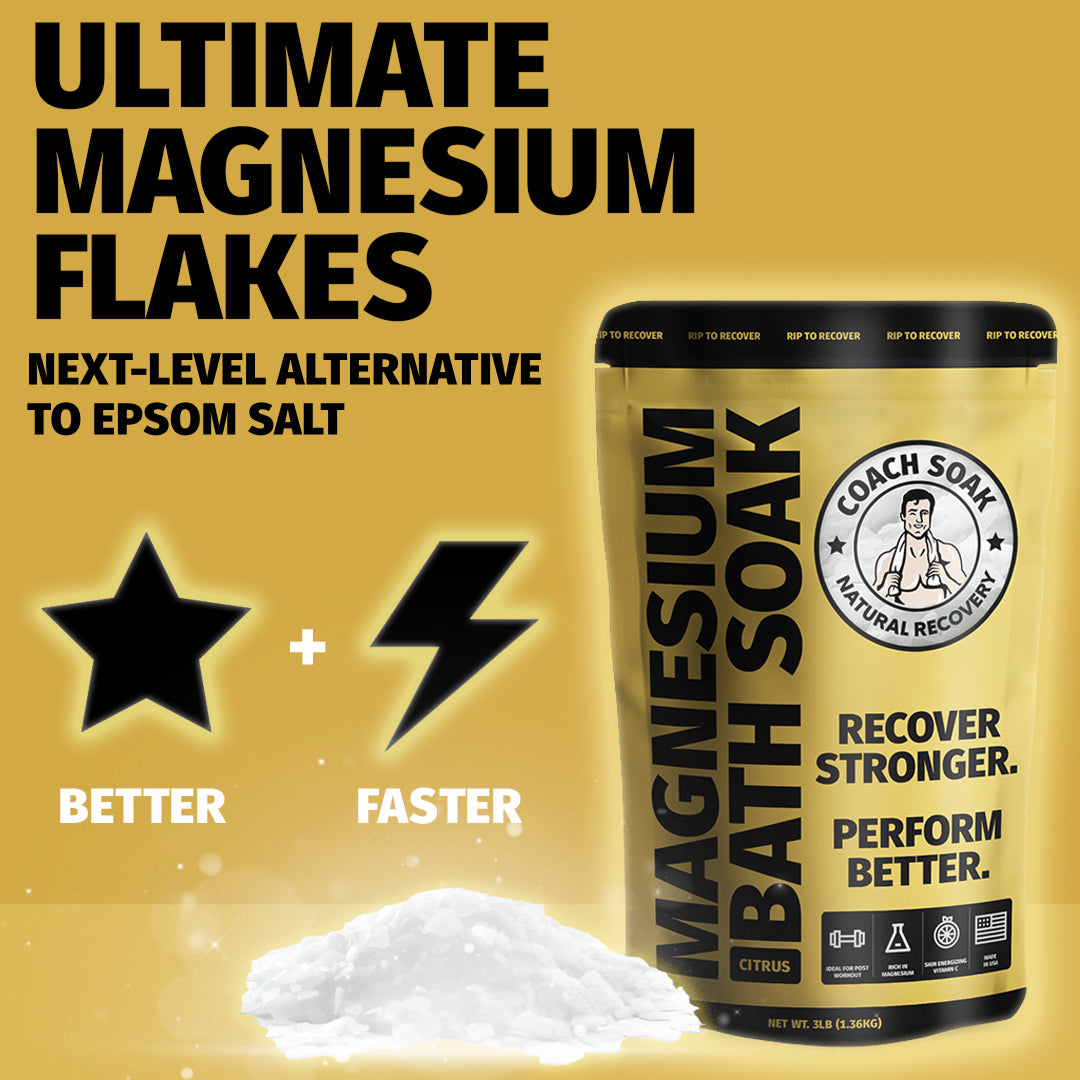 Coach Soak Recovery Bath Soak - Post Workout Magnesium Flakes - Energizing Citrus
