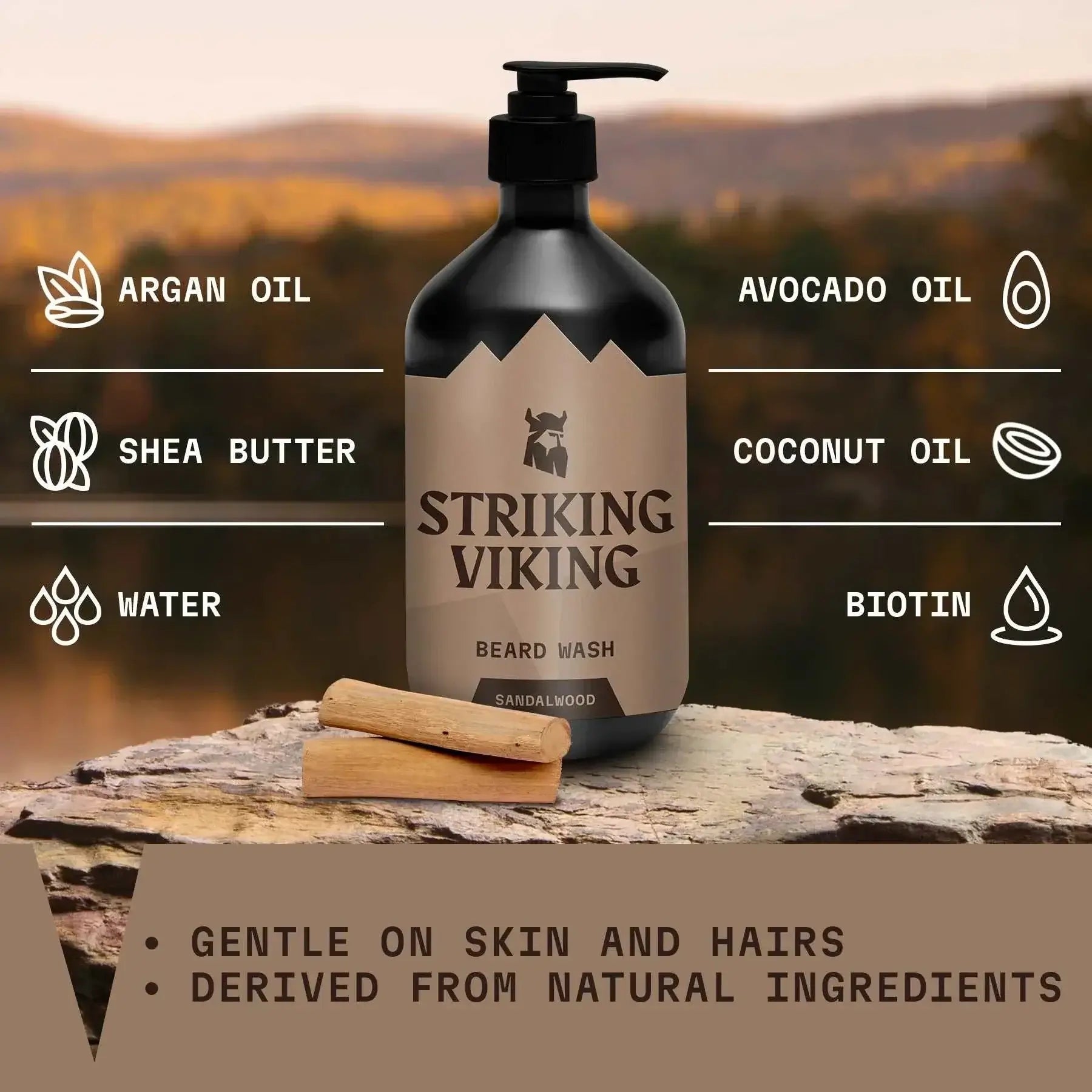 ingredients of Striking Viking Beard Shampoo (Sandalwood)