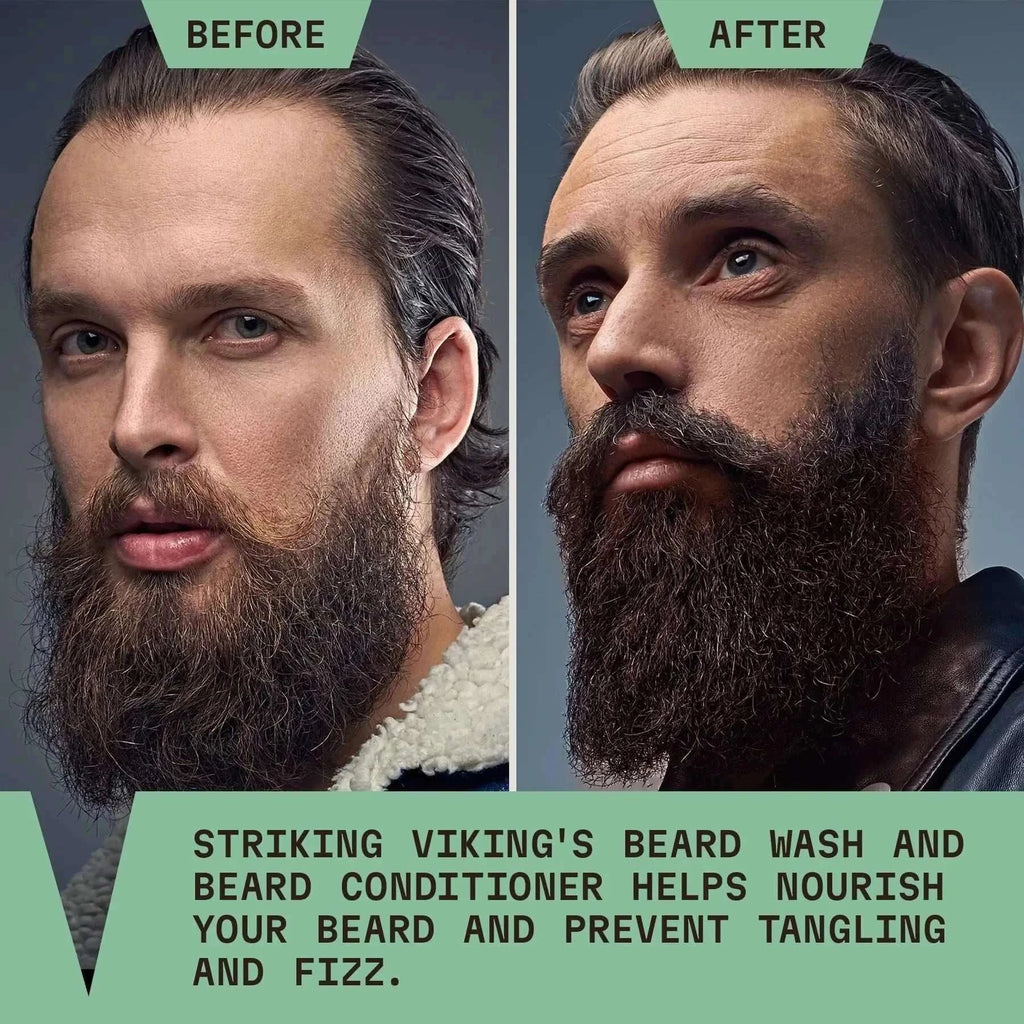 Striking Viking Beard Shampoo & Conditioner Set (Tea Tree & Biotin)