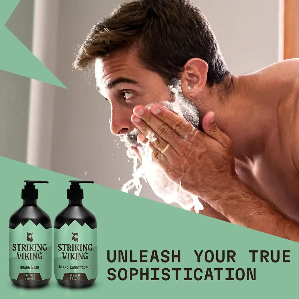 Beard Shampoo & Conditioner Set (Tea Tree & Biotin)