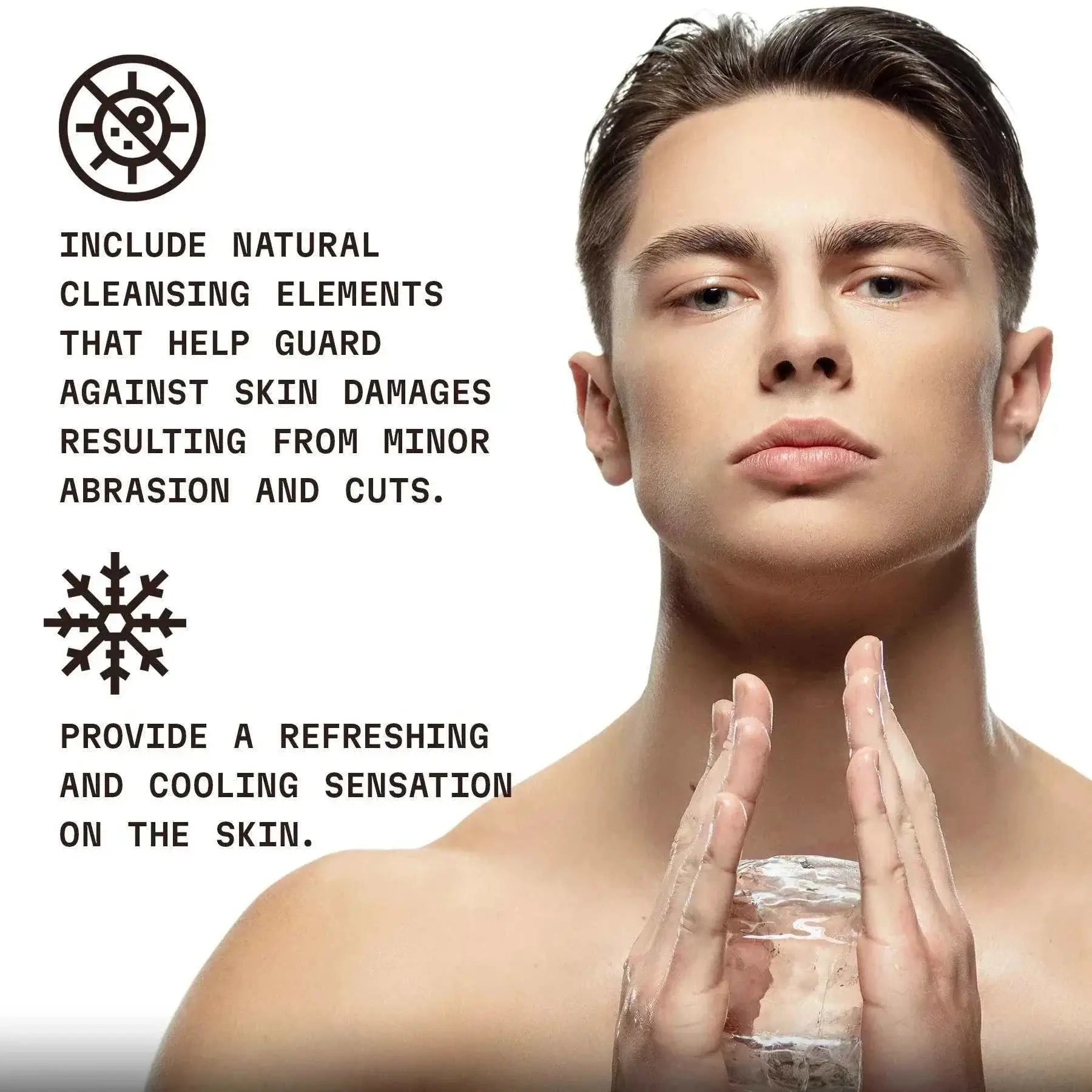 AfterShave Balm men with soothing Sandalwood scent, nourishing and hydrating formula, suitable for all skin types.