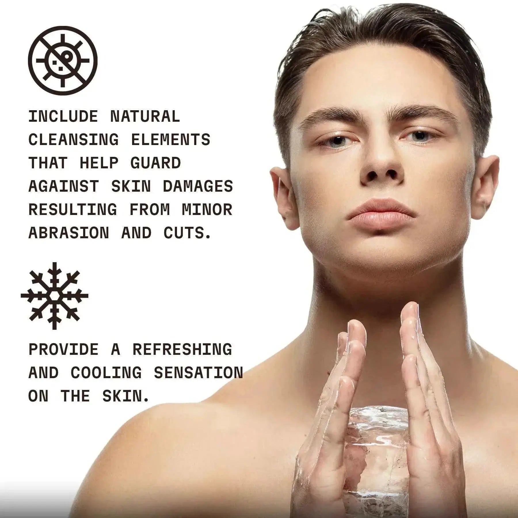 Vanilla after shave balm for men providing soothing, nourishing, and hydrating post-shave care.