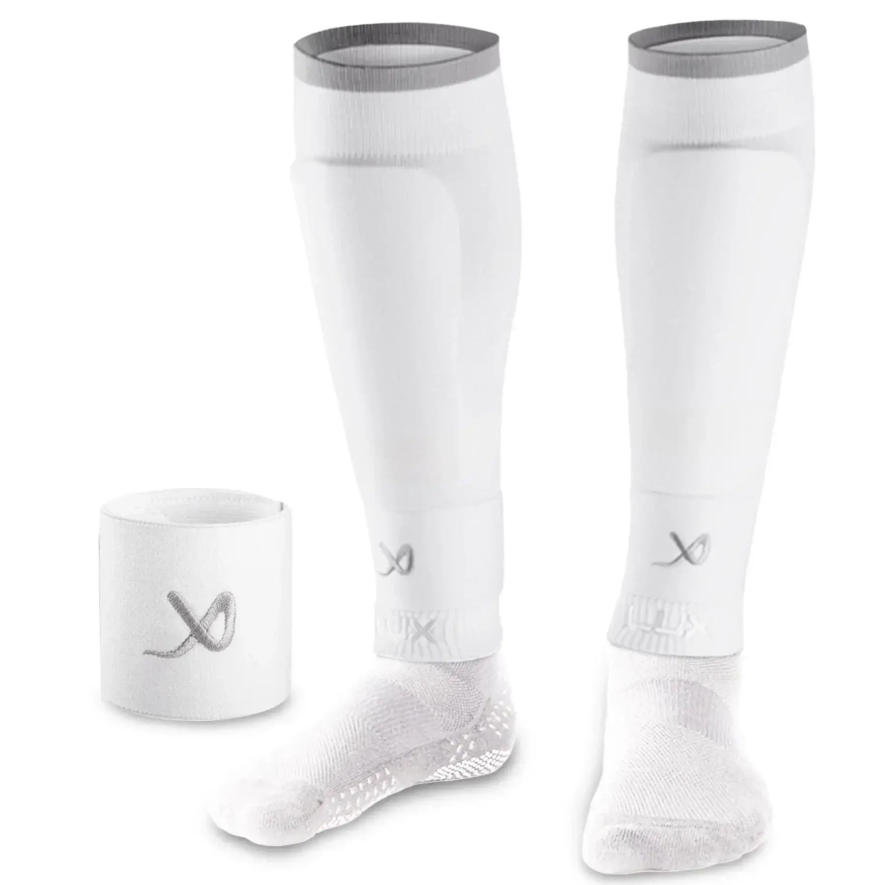 Football Sleeves - White - LUX - White / Medium