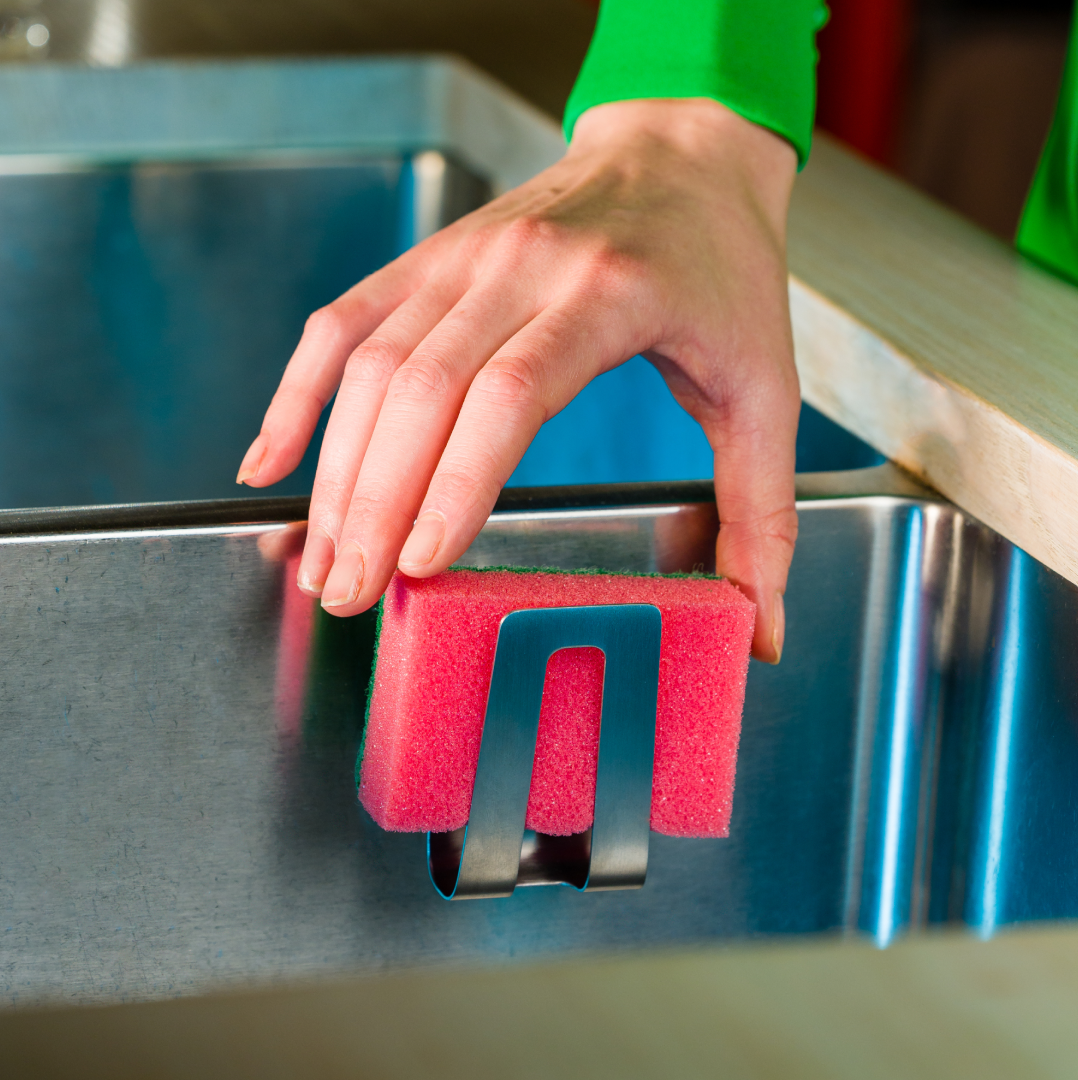 Happy Sinks Magnetic Sponge Holder - Steel