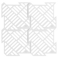 Happy Sinks Sink Mat Set - Natural White - 4pcs