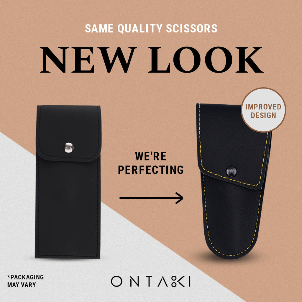ONTAKI Premium Japanese Steel Beard & Mustache Scissors (5.5") Black