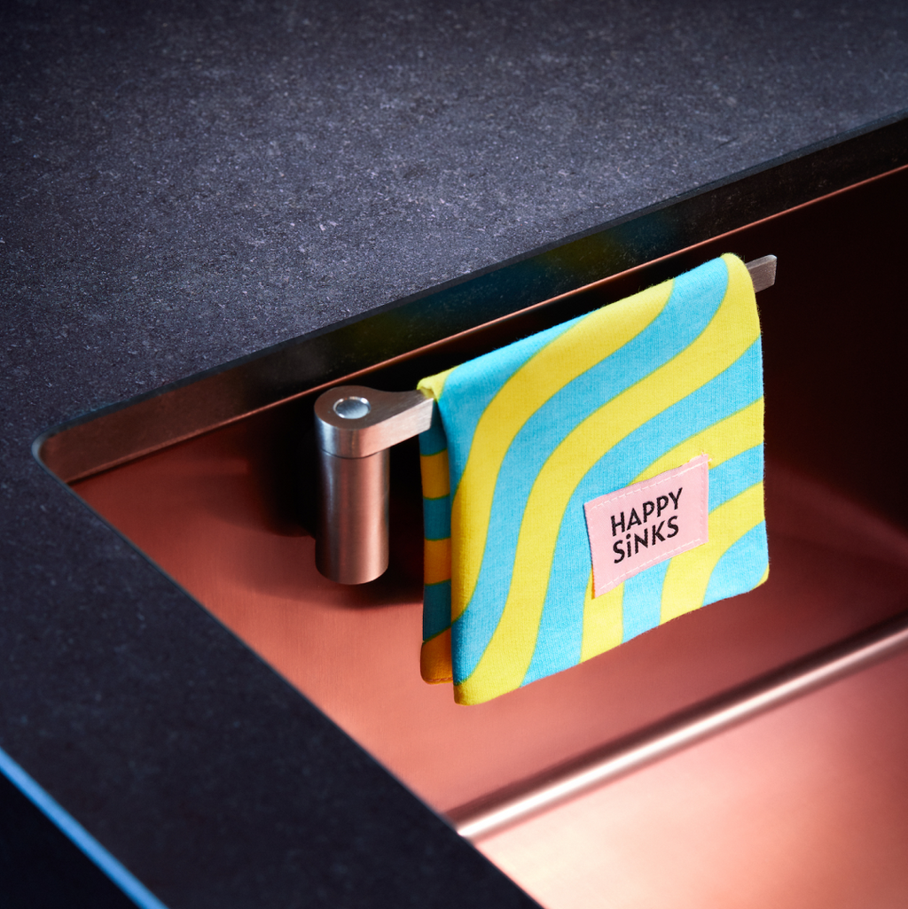 Happy Sinks Magnetic Dishcloth Holder - Steel