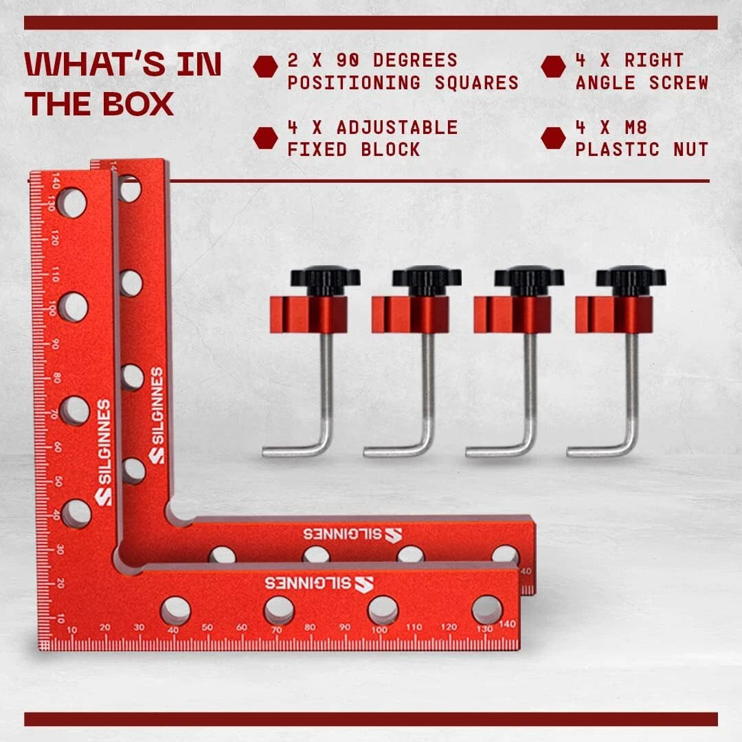 90 Degree Positioning Squares 5.5"x5.5" Right Angle Clamping Square 2 Pack