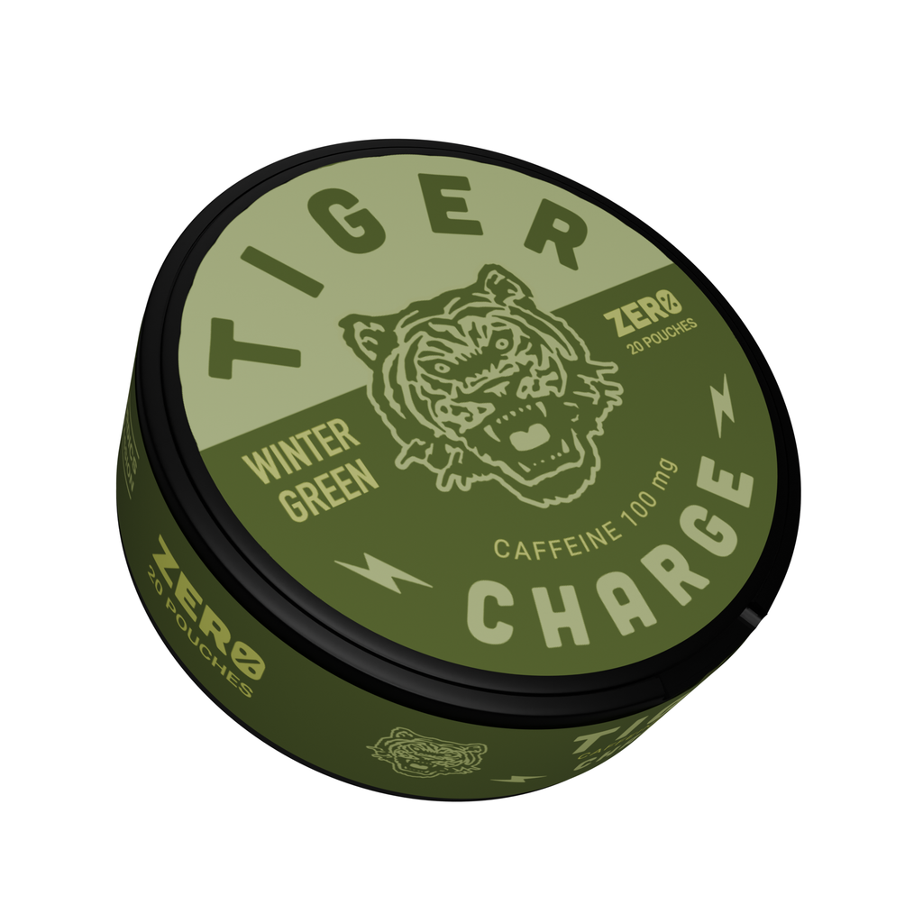 Tiger Charge Wintergreen caffeine pouches - detail 3