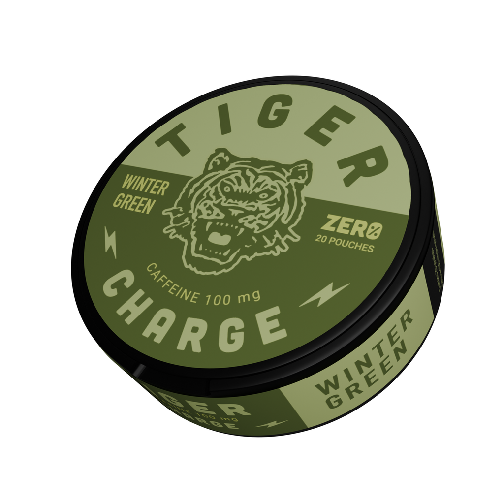 Tiger Charge Wintergreen caffeine pouches - detail 4