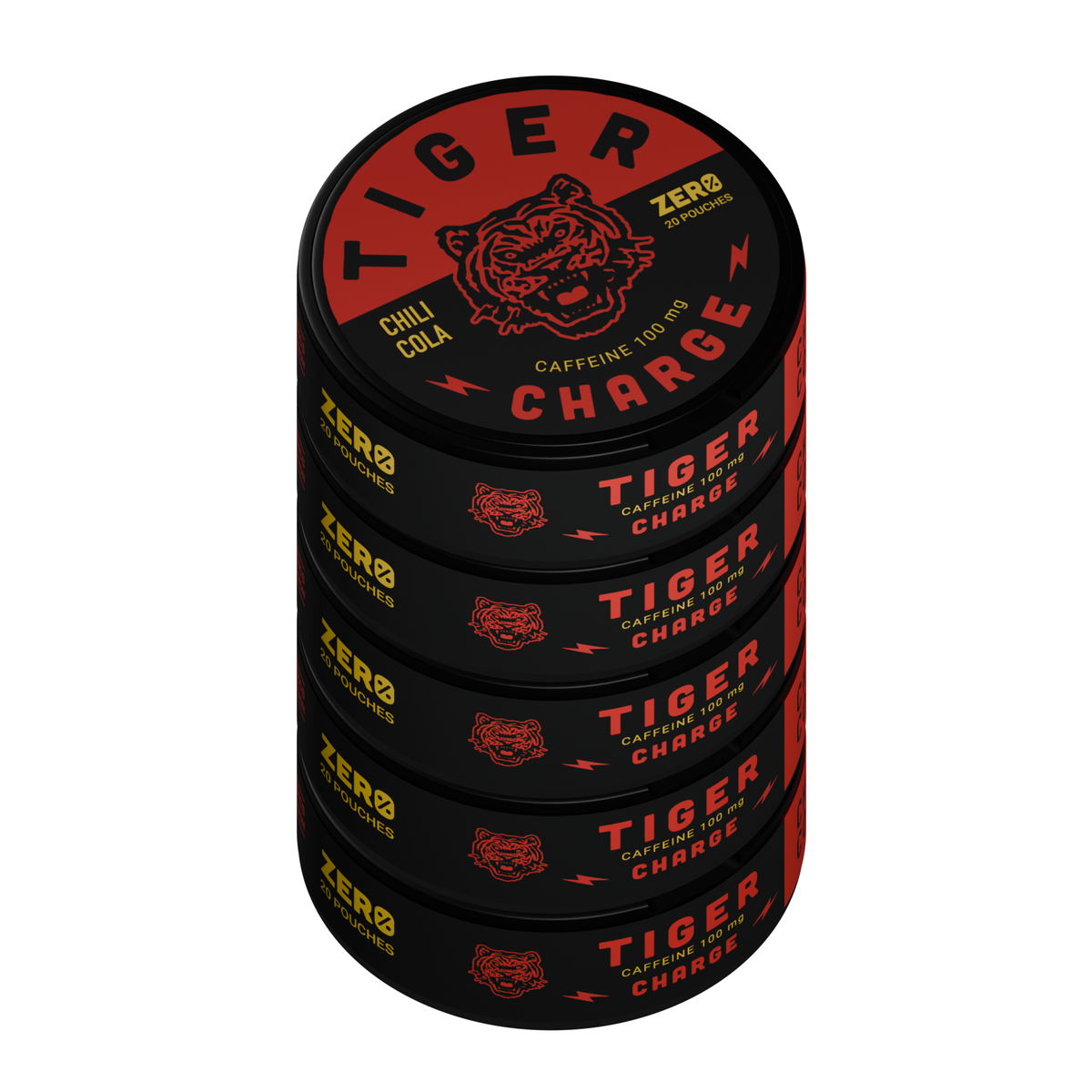 Tiger Charge Chili Cola caffeine pouches - detail 1